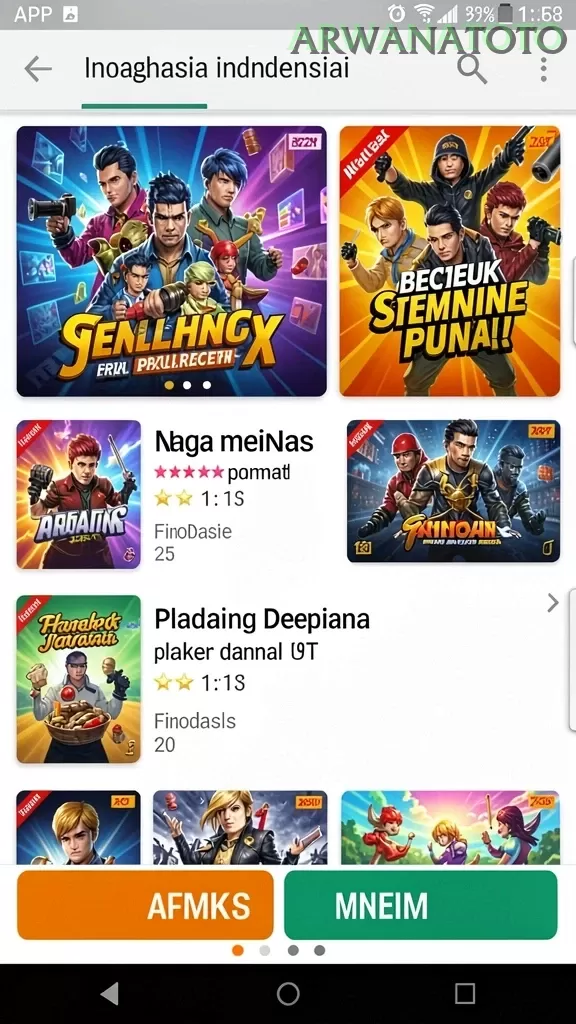 Cuplikan layar AIR168 — menu navigasi